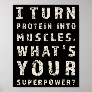 Affiche Drôle Bodybuilding Fitness Exercice Traini