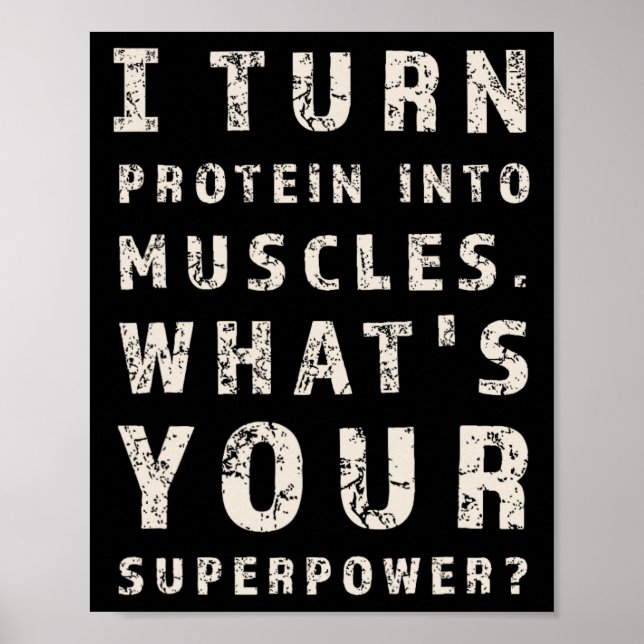 Affiche Drôle Bodybuilding Fitness Exercice Traini (Devant)