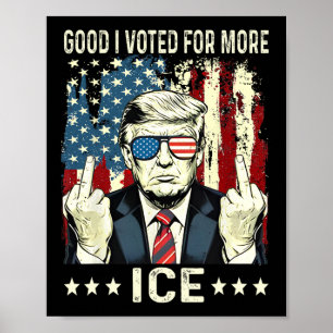 Affiche Drôle Bon J'ai Voté Pour Plus De Glace Patriotique