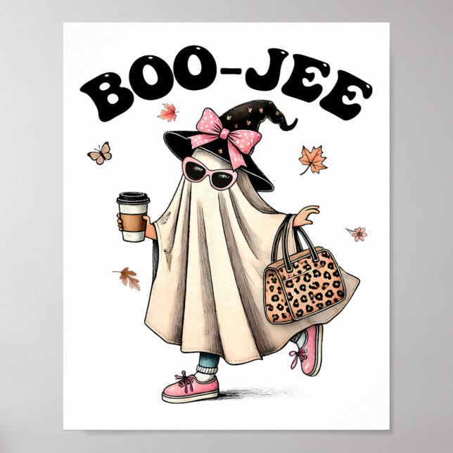 Affiche Drôle Boo Jee Ghost Halloween Boo Jee Ghost Éffray (Devant)