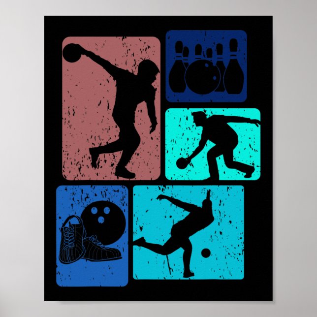 Affiche Drôle Bowler Bowler Vintage Bowl Game Enth (Devant)