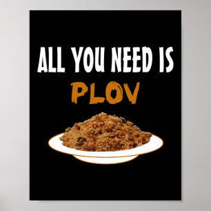 Affiche Drôle Bukharian Ouzbek Nourriture - Plov Lover Bbq