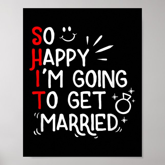 Affiche Drôle cadeau de mariage Hilarious Mariage de marié (Devant)