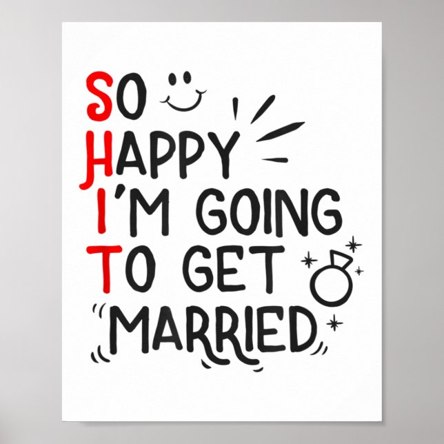 Affiche Drôle cadeau de mariage Hilarious Mariage de marié (Devant)