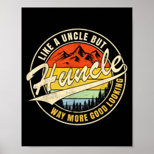 Affiche Drôle Cadeaux Oncle De Nièce Et Nephew Huncle Def