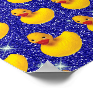 Affiche Drôle Canards en caoutchouc Jaune Amoureux des ani