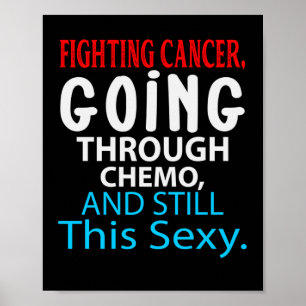 Affiche Drôle Cancer Fighter Citation Inspirationnelle Che