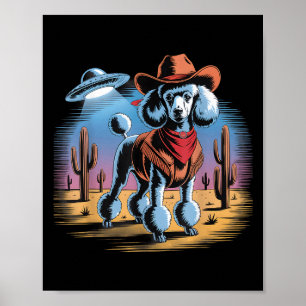Affiche Drôle canicule cow-boy Ufo Desert Sunset Scène