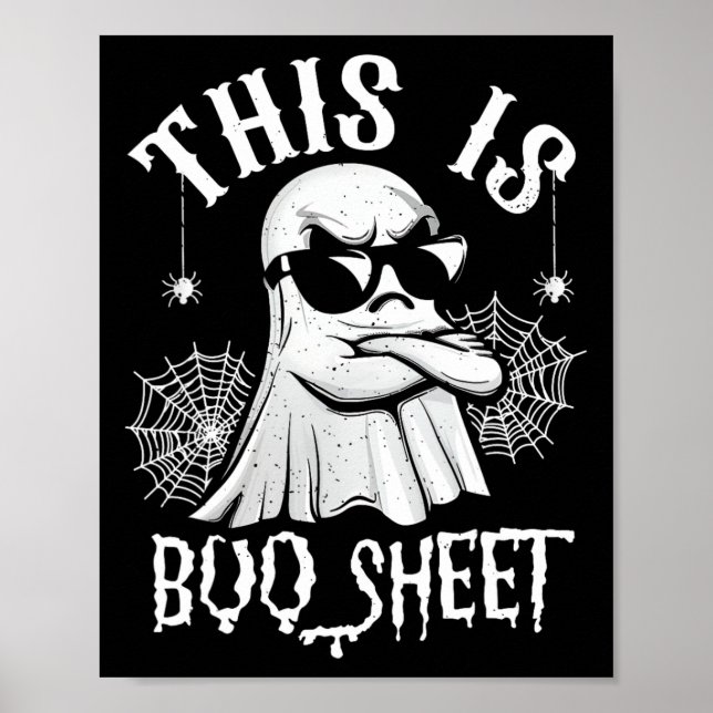 Affiche Drôle Ceci Est Boo Sheet Ghost Lazy Halloween Men  (Devant)