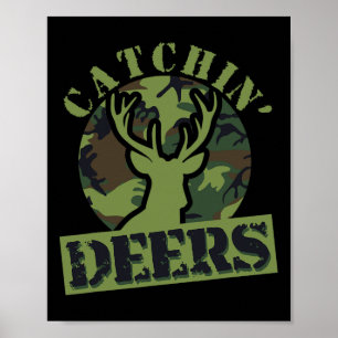 Affiche Drôle Cerfs de Catchin
