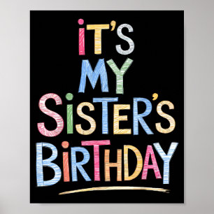 Affiche Drôle C'est l'anniversaire de ma sœur Esquisse Cra