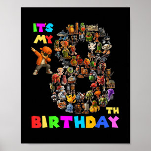 Affiche Drôle, c'est mon 8e anniversaire italien Brainrot 