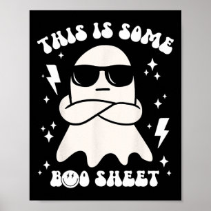 Affiche Drôle C'Est Un Peu Boo Sheet Ghost Halloween Retro