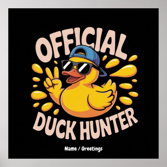 Affiche Drôle Chasse-Canard En Caoutchouc L'Escadron De Cr (Devant)