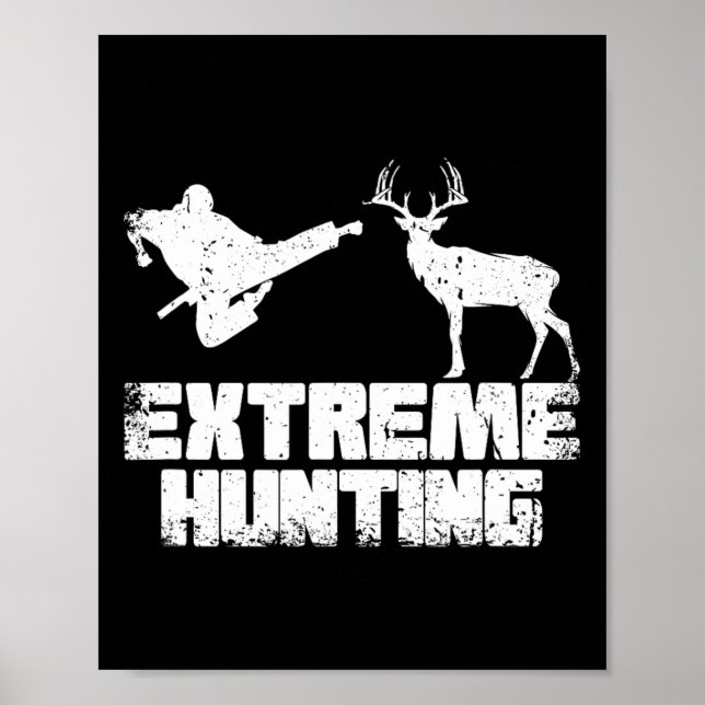 Affiche Drôle chasse extrême Deer Karate Karate Martial A (Devant)