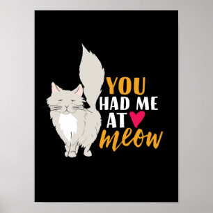 Affiche Drôle Chat et Kitten Aimez-vous à Meow
