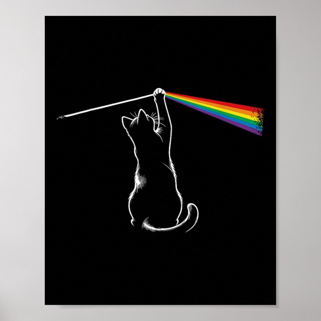 Affiche Drôle Chat Rock Musique Cadeau Femmes Enfants Homm (Devant)