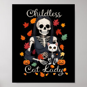 Affiche Drôle Chat sans enfant Lady Costume d'Halloween Pa