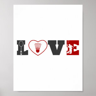 Affiche Drôle Chemise Badminton Femmes Joueuse de Badminto