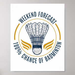 Affiche Drôle Chemise Badminton Hommes Femmes Joueur de Ba