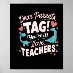 Affiche Drôle Cher Parents Tag Vous êtes C'est l'amour Pro