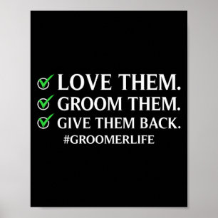 Affiche Drôle Chien Grooming Art Pour Hommes Femmes Animat