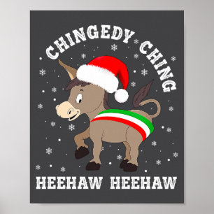 Affiche Drôle Chingedy Ching Hee Haw Santa Joyeux Noël