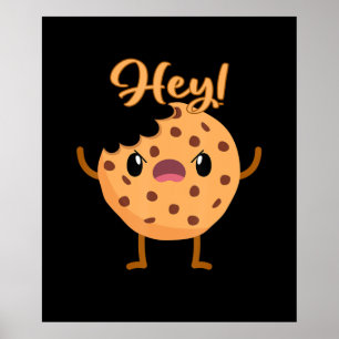 Affiche Drôle Chip Chocolat Cookie Un Bite Sorti