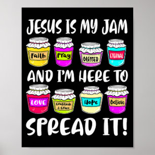 Affiche Drôle chrétien Jésus est ma jam ici pour répandre