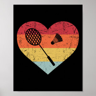 Affiche Drôle Chute Dminton Pour Hommes Femmes Vintage Rét