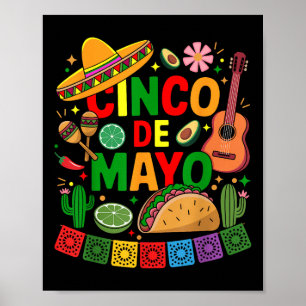 Affiche Drôle Cinco De Mayo Mexicaine Sombrero Casquette H