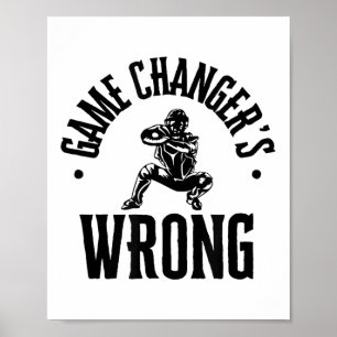 Affiche Drôle Citation de baseball Changement de jeu erron