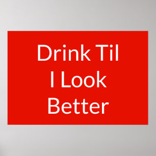 Affiche Drôle Citation de bière célèbre des paroles