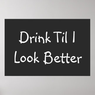 Affiche Drôle Citation de bière célèbre des paroles