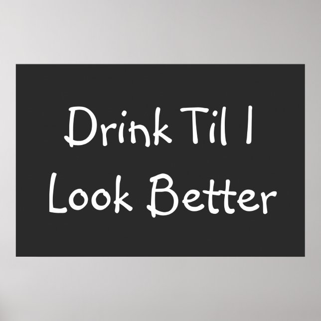 Affiche Drôle Citation de bière célèbre des paroles (Devant)