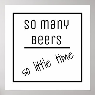 Affiche Drôle Citation de bière célèbre des paroles
