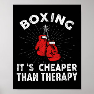 Affiche Drôle Citation de boxe Gants Boxer