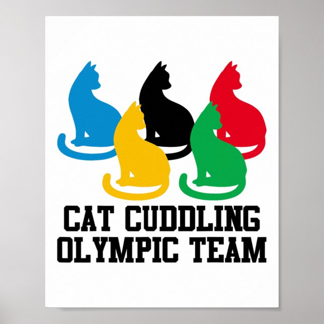 Affiche Drôle Citation de chat Cat Cuddin de l'équipe olym (Devant)