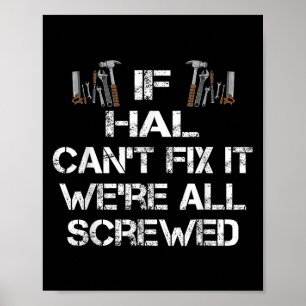 Affiche Drôle Citation Handyman Personnalisé Cadeau Hal