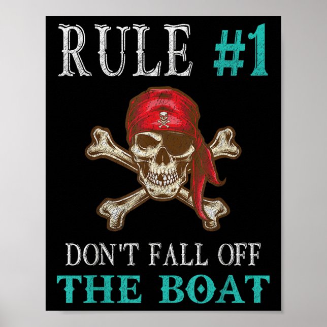 Affiche Drôle Citation Pirate Tampa Gasparilla Crossbones  (Devant)