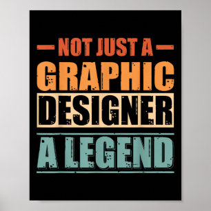 Affiche Drôle Citation Retro Graphiste
