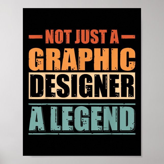 Affiche Drôle Citation Retro Graphiste (Devant)