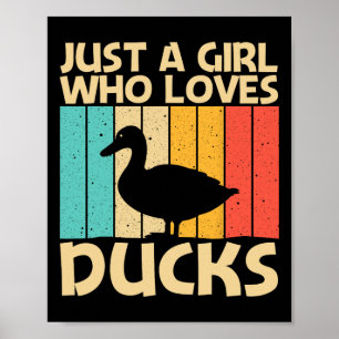 Affiche Drôle Conception Canard Pour Filles Enfants Canard
