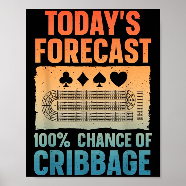 Affiche Drôle Conception de Cribbage Pour Hommes Femmes Je (Devant)