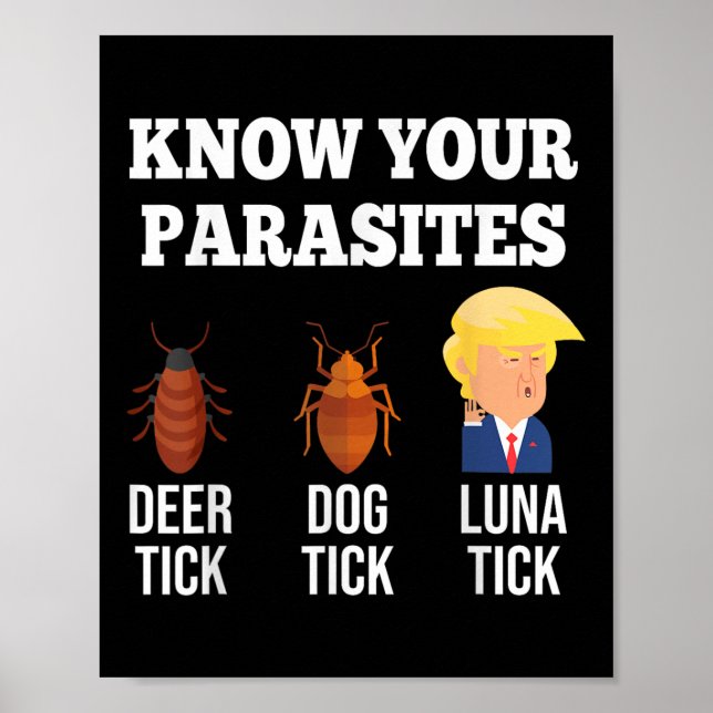 Affiche Drôle Connaissez Vos Parasites Anti Trump Tick 202 (Devant)