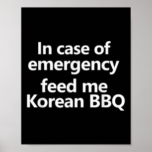 Affiche Drôle Coréen Bbq Foodie Asiatique Culture Nourritu