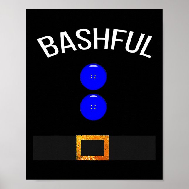 Affiche Drôle Costume Bashful T cadeau nouveauté (Devant)