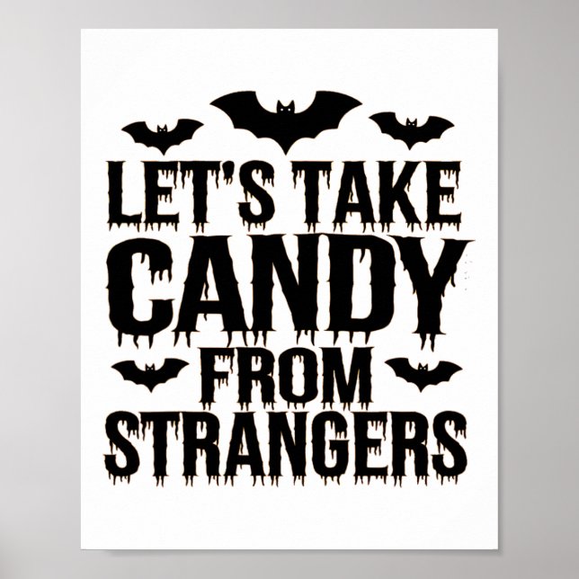 Affiche Drôle Costume Halloween Permet De Prendre Des Bonb (Devant)