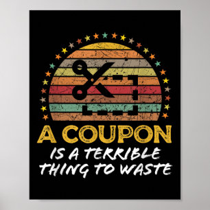 Affiche Drôle Couponing, Coupon Clipper Citation Économiqu