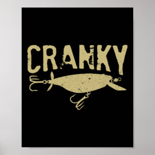 Affiche Drôle Cranky - Leurre de pêche Crankbait Humour Pê